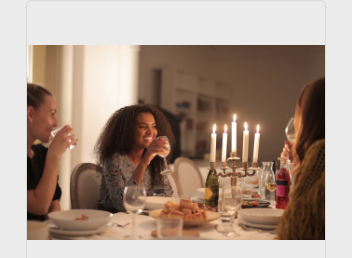 Guests enjoying an intimate candlelit private dinner